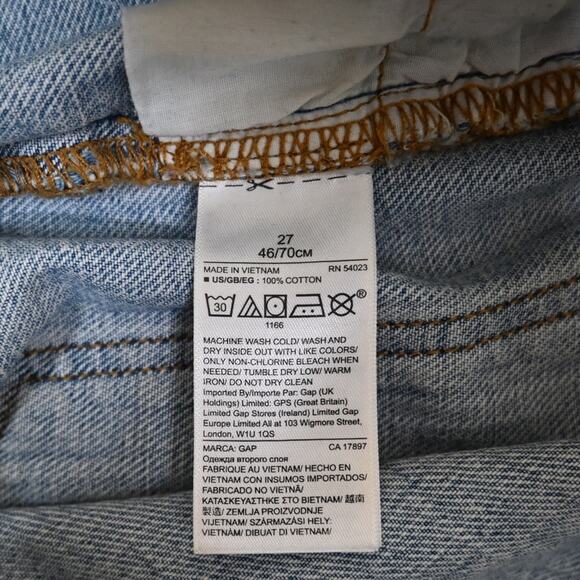 GAP 3" High Rise Button Fly Cut Off Denim Short Womens 27 - Picture 10 of 11